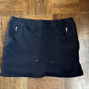 Black Women's Skort with Zipper Pockets